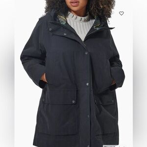 Barbour Beadnell Hooded Oversized Jacket Size 10